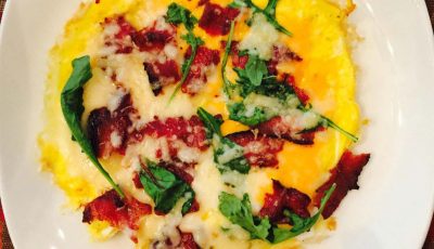 Recipe Image: Bacon Egg and Cheese Breakfast with Salsa